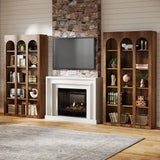 Tribesigns 70.87" Bookshelf, 5-Tier Arched Display Bookcase with Open Storage Shelves,