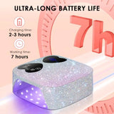 UV LED Nail Lamp Cordless 80W Rechargeable UV Light for Gel Nails Professional Gel Light Dryer