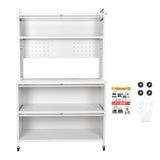 Kitchen Pantry Cabinet Kitchen Hutch with Microwave Stand Station Multi-Purpose