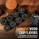 Whiskey Smoker Kit with 8 Wood Chip Flavors - Premium Bourbon Smoker Kit Set with Glasses Stainless Steel Ice Cubes Refillable