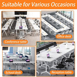 Large Meeting Podcast Table, 47.3 L x 23.6 W x 29.5 H, Wooden Training Table with Metal Legs for Office