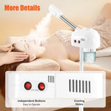 800W Professional Facial Steamer, Skin Care Steamer with Ozone Steam, Large 0.2Gal Tank,