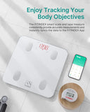 Smart Scale and Tape Measure, Digital Bathroom Scale & Body Tape Measure Sync with APP, Bluetooth Weighing Machine