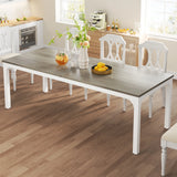 Tribesigns Dining Table for 6-8 People, 200cm Large Narrow Long Rectangular Kitchen Dinner Table
