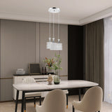3 Lights E27 Pendant Light, Adjustable Chandelier for Dining Room