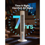 Portable evaporative air cooler for windowless rooms, white plastic unit