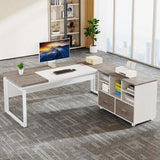 2Drawer Wood File Cabinet Mobile Lateral Filing Cabinet for Hanging Letter Size Files Printer Stand