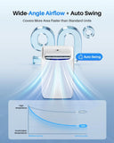 12,000 BTU 4-in-1  42dB AC with Auto Swing, Dehumidifier, Cools 550 Sq.Ft,