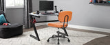 JHK Armless Office Desk Chair Back Lumbar Support Height Adjustable PU Leather Computer Chair