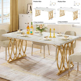 Tribesigns 63-Inch Rectangular Dining Table for 4 to 6, Modern Kitchen Table
