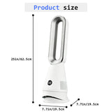 Bladeless Tower Fan & Space Heater with Air Purification, 80° Oscillation