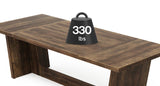 Dining Room Table: Rectangular Farmhouse Kitchen Table with Solid Pedestal