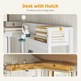 L Shaped Gaming Desk with Hutch, 60" Corner Computer Desk with Storage Shelves