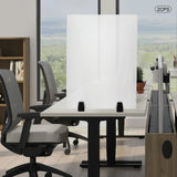 (24" x 18") Office Desk Divider 2 pcs, Acrylic Desk Privacy Panels