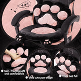 Pink Gaming Chair Cute with Cat Ears Paw Lumbar and Cushion,Ergonomic Computer Chair