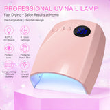 45 LEDs  4 Timers Modes 168W UV  Lamp For Nails Wireless Gel Polish Nail Dryer Pedicure Manicure Light Cordless