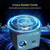 Portable Smart Movie Projector with LED Lighting BT5.0 Bulit-in More App