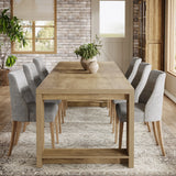 Tribesigns 86.61-Inch Dining Table for 6-8 People, Modern Narrow Long Kitchen Table