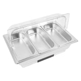 Electric Heating 9L Chafing Dish Buffet Chafer| Touch Control Stainless Steel Catering Warmer Server