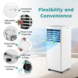 8000 BTU Portable Air Conditioner with Dehumidifier&Fan Sleep Mode & 24H