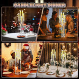 8Sets Acrylic Candelabra Centerpieces for Wedding with LED Candles