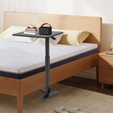 25.59-40.35inch Adjustable Overbed Bedside Table 4 Wheels Pneumatic Mobile Standing Desk Laptop Desk Hospital Home Use