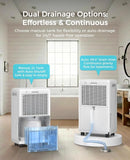 32 Pint Dehumidifier With Drain Hose For Basement Home Large Room