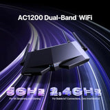 AC1200 Smart WiFi Router, High Speed Dual Band Wireless Internet Router