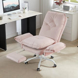 Cross Legged Office Chair with Footrest, High Back Criss Cross Chair with