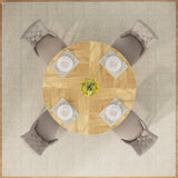 Tribesigns Round Dining Table for 4, 47 Inch Farmhouse Kitchen Table Small Dinner Table