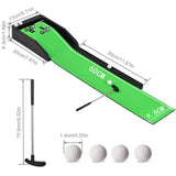 Putting Green Indoor Set Mini Putting Ball Pad w/ Ball Return/2 Holes for Men