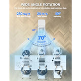 White evaporative cooler w/ 4 ice packs, 7H timer and 70 oscillation,for office