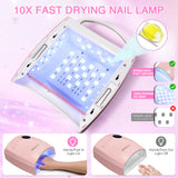 45 LEDs  4 Timers Modes 168W UV  Lamp For Nails Wireless Gel Polish Nail Dryer Pedicure Manicure Light Cordless