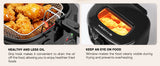 1600W Electric Deep Fryer with Adjustable Temperature Control