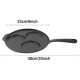 Cast Iron Skillet Nonstick 3-Cup Omelette Pan 9 Inch Frying Pan for Gas Stove Induction