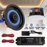 STUDIOFINIX 4 Inch Bluetooth Ceiling Speakers, 160W 2-Way, Wired Surround Sound, Flush Mount,