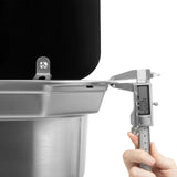 304 Stainless Steel RV Sink Kit Retractable Rotatable Faucet Tempered Glass Flip Lid Deep Basin Space-Saving