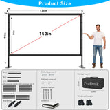 150 inch Projector Screen with Stand for Sports events & Football Match