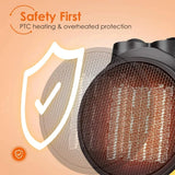 Portable Electric Heater and Fan 2 in 1 for Home Office Bedroom Use