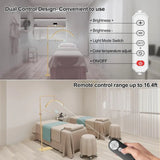 Adjustable LED Floor Lash Lamp with 4X Magnifier, Pen Holder, Dimmable