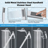 Hibbent  Dual Shower Head Combo, High Pressure Handheld Shower Wand, 16'' Adjustable