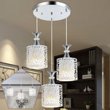 3 Lights E27 Pendant Light, Adjustable Chandelier for Dining Room