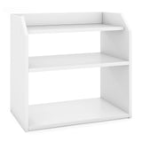 3-Tier Desktop Bookshelf w/ Raised Top Guardrails. Space-Saving Desk