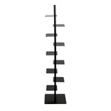 Metal Spine Bookshelf 9-Tier Metal Vertical Bookshelf DIY Spine Book Tower, 67" H Vertical Spine Book Tower