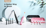Fairywill Sonic Electric Toothbrush FW-D7 set USB Charge Toothbrushes case for Adult with tooth brush Heads