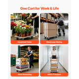 SucceBuy 330/660 lbs Foldable Push Cart Dolly with Swivel Wheels