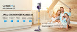 YISORA Cordless Vacuum Cleaner, 40Kpa 55Mins Running Time for Pet Hair