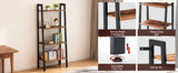 JHK 4-Tier Display Bookshelf Wooden Storage Standing Shelf Stable Frame Graduated Shelves