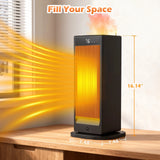 1500W Electric Heater Portable Tabletop Space Heater Household 3D Flame