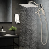 Hibbent Dual Shower Head Combo, High Pressure Handheld Shower Wand, 16'' Adjustable